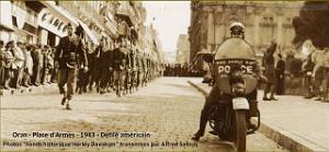 OPERATION TORCH Oran place d'ames 1943 defile americain